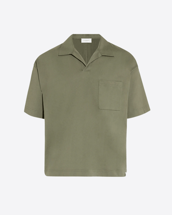 PAOLO PECORA POLO MAGLIA A POLO BOXY FIT CON COLLO APERTO