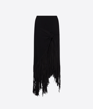 PHILOSOPHY Abbigliamento e accessori NERO / 42 GONNA STRETCH CON FRANGE