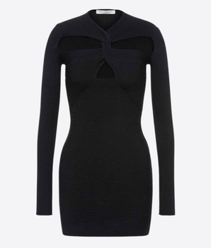 PHILOSOPHY ABITO NERO / 40 MINIDRESS IN MAGLIA STRETCH CON CUT-OUT