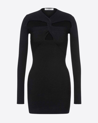 PHILOSOPHY ABITO NERO / 40 MINIDRESS IN MAGLIA STRETCH CON CUT-OUT