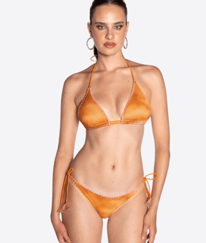 PIN-UP STARS Abbigliamento e accessori MARRONE / S/42 BIKINI TRIANGOLO RETE SFUMATA