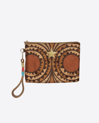 PIN-UP STARS Abbigliamento e accessori MARRONE / UNI POCHETTE INTRECCIO AFRICANO