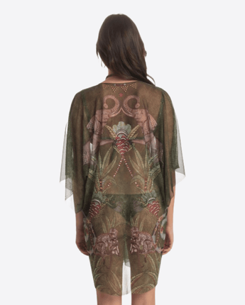 PIN-UP STARS Abbigliamento e accessori VERDE / M/44 PONCHO SAFARI