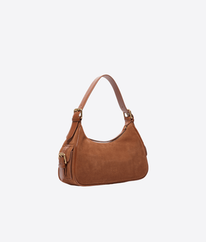 PINKO Abbigliamento e accessori CUOIO / UNI BORSA A SPALLA CARGO IN SUEDE CON TASCHE