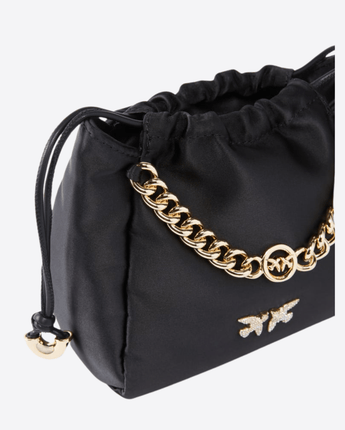 PINKO Abbigliamento e accessori MINI BORSA POCHETTE IN SATIN CON CATENA