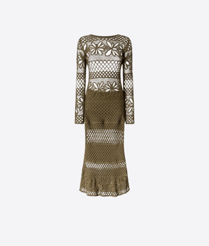 PINKO Abbigliamento e accessori OLIVA / S ABITO LUNGO CROCHET TRAFORATO