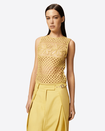 PINKO Abbigliamento e accessori TOP SENZA MANICHE CROCHET TRAFORATO