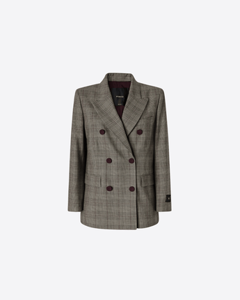 PINKO BLAZER GIACCA DOPPIOPETTO A QUADRI