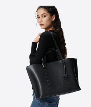 PINKO BORSA UNI BORSA SHOPPER GRANDE IN PELLE BOTTALATA