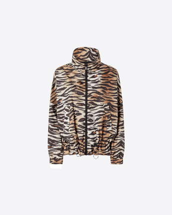 PINKO GIACCA GIUBBINO CON ZIP E STAMPA ANIMALIER