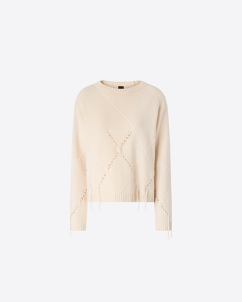 PINKO MAGLIA MAGLIONE IN LANA E CACHEMIRE CON MAXI ROMBI