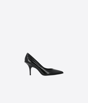 PINKO SCARPE DÉCOLLETÉ IN PELLE CON LOGO SUL TACCO