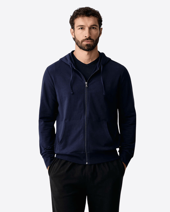 POLO RALPH LAUREN FELPA FELPA LOUNGEWEAR CON CAPPUCCIO E ZIP