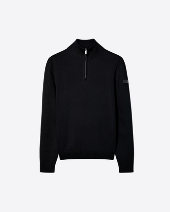 RRD MAGLIA COTTON PLAIN HALF ZIP KNIT