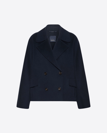 S MAX MARA CAPPOTTO CABAN IN DRAP DI LANA