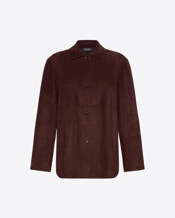 S MAX MARA GIACCA GIACCA IN PELLE SCAMOSCIATA