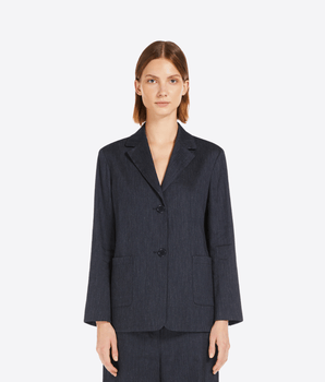 'S MAX MARA GIACCA GIACCA MONOPETTO EFFETTO DENIM