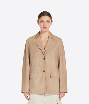 'S MAX MARA GIACCA GIACCA MONOPETTO IN SUEDE