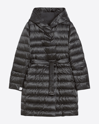 S MAX MARA GIACCA PIUMINO REVERSIBILE IN RASO ANTIGOCCIA