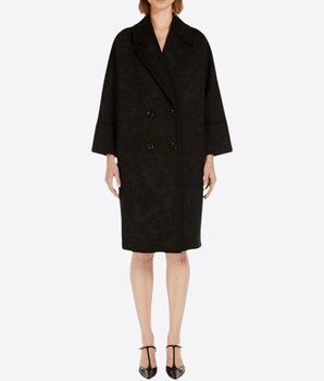 'S MAX MARA NERO CAPPOTTO DONNA EMMA NERO
