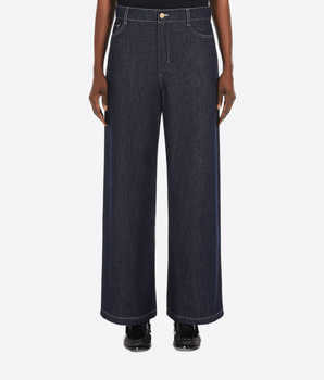 'S MAX MARA PANTALONE JEANS WIDE LEG IN DENIM