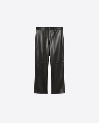 'S MAX MARA PANTALONE NERO / XS PANTALONE SLIM IN TESSUTO SPALMATO