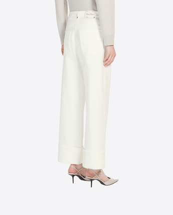 'S MAX MARA PANTALONE PANTALONE IN BULL DI COTONE STRETCH