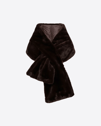 S MAX MARA STOLA MARRONE SCURO / UNI STOLA IMBOTTITA IN TELA ANTIGOCCIA