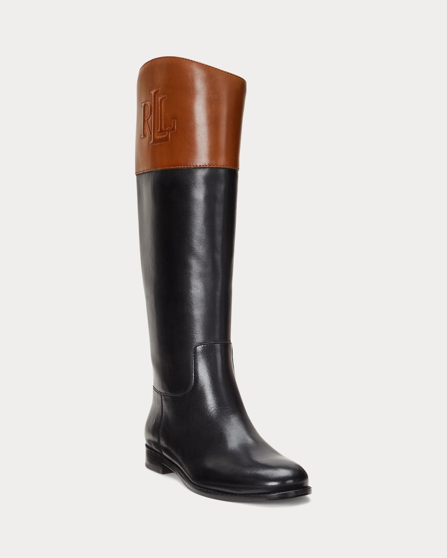 LAUREN RALPH LAUREN | STIVALI JUSTINE IN PELLE BICOLORE