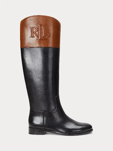 LAUREN RALPH LAUREN | STIVALI JUSTINE IN PELLE BICOLORE