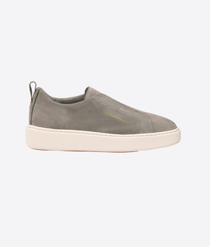 SANTONI Abbigliamento e accessori 36 SNEAKER SLIP-ON IN SUEDE GRIGIO