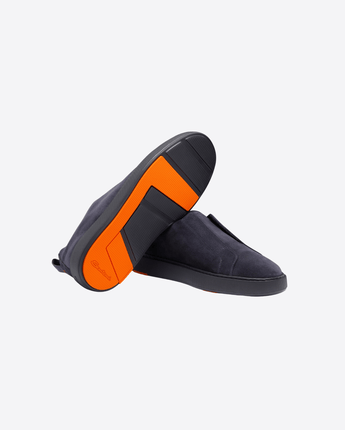 SANTONI Abbigliamento e accessori SNEAKER SLIP-ON IN SUEDE BLU