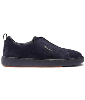 SANTONI Abbigliamento e accessori SNEAKER SLIP-ON IN SUEDE BLU