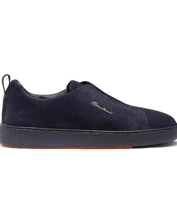 SANTONI Abbigliamento e accessori SNEAKER SLIP-ON IN SUEDE BLU