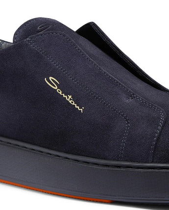 SANTONI Abbigliamento e accessori SNEAKER SLIP-ON IN SUEDE BLU