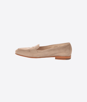 SANTONI SCARPE MOCASSINO CARLA DA DONNA IN SUEDE BEIGE