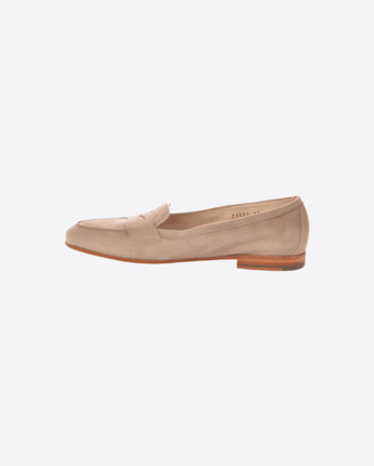SANTONI SCARPE MOCASSINO CARLA DA DONNA IN SUEDE BEIGE