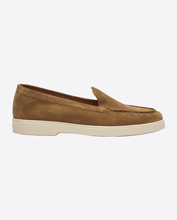 SANTONI SCARPE MOCASSINO YALTA IN PELLE SCAMOSCIATA