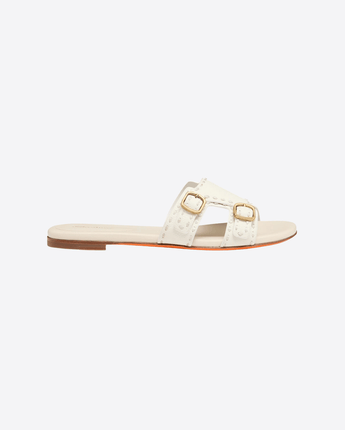 SANTONI SCARPE SANDALO SLIDE DIDI CON DOPPIA FIBBIA