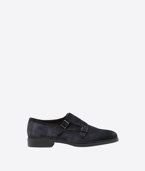 SANTONI SCARPE SCARPE MONK STRAP IN CAMOSCIO