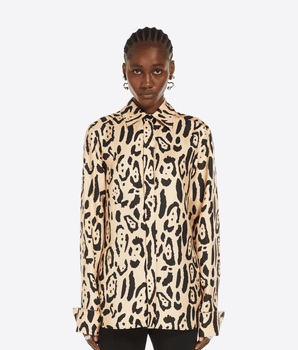 SPORTMAX Abbigliamento e accessori CAMICIA CON STAMPA ANIMALIER