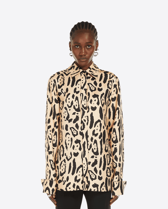 SPORTMAX Abbigliamento e accessori CAMICIA CON STAMPA ANIMALIER