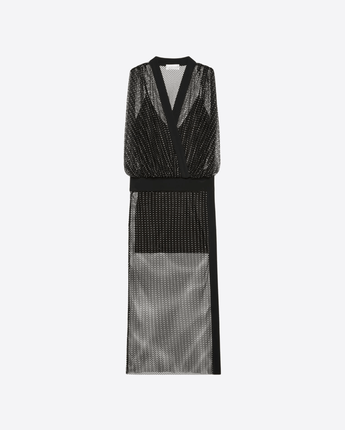 SPORTMAX ABITO ABITO LUNGO IN JERSEY E STRASS