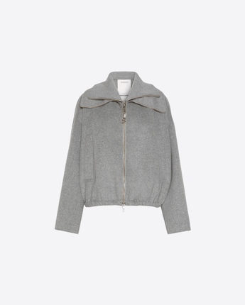 SPORTMAX GIACCA BOMBER IN PURA LANA CON DAVANTINO RIMOVIBILE