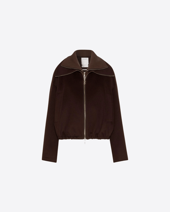 SPORTMAX GIACCA BOMBER IN PURA LANA CON DAVANTINO RIMOVIBILE