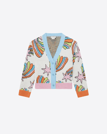 Stella McCartney Abbigliamento e accessori 10A CARDIGAN IN MAGLIA CON STELLE CADENTI