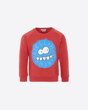 Stella McCartney Abbigliamento e accessori RUST / 4A FELPA BAMBINO CON STAMPA MOSTRO