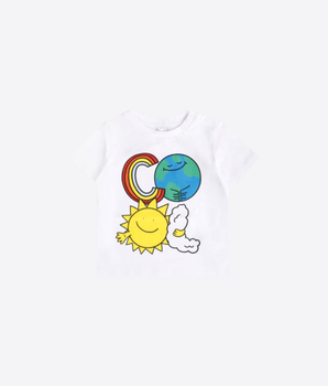 Stella McCartney BIANCO T-shirt bianca per neonati con sole