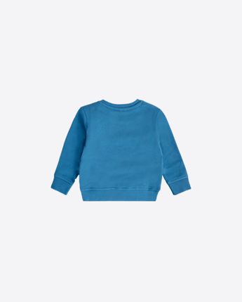 Stella McCartney BLU Felpa blu per neonato con mondo e sole sorridenti