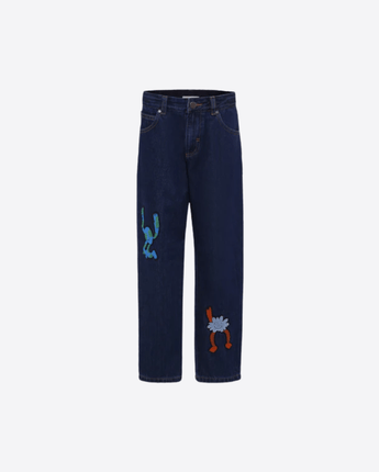 Stella McCartney BLU Jeans blu per bambino con terra e sole